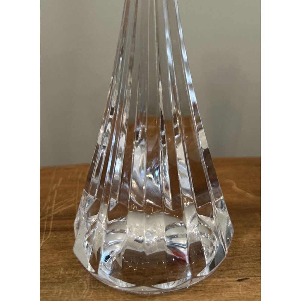 Pair of Mikasa CASCADE Crystal Taper Candle Holders 9" Tall T7255-338 Modern - Picture 2 of 4